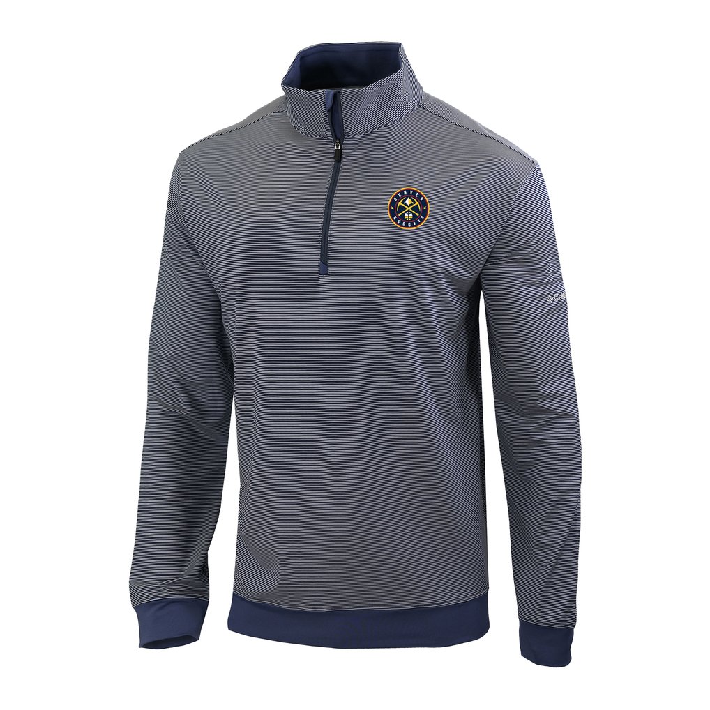 Denver Nuggets Columbia Omni-Wick Even Lie Quarter-Zip Pullover - Navy